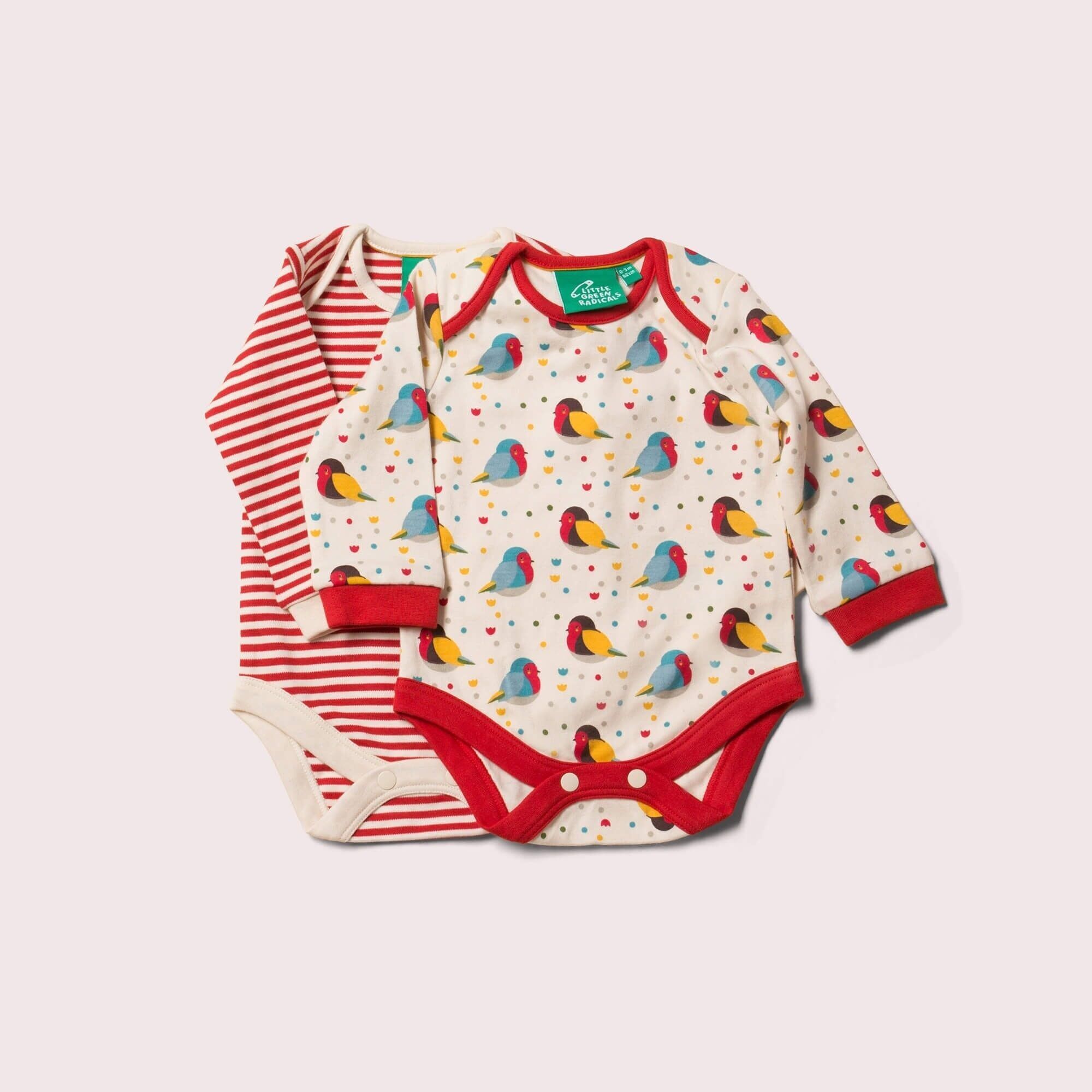 Rainbow Robins Baby-Body-Set