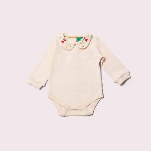 Autumn Fox Embroidered Baby Body