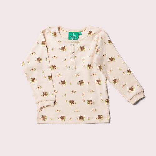 Autumn Squirrel Button T-Shirt