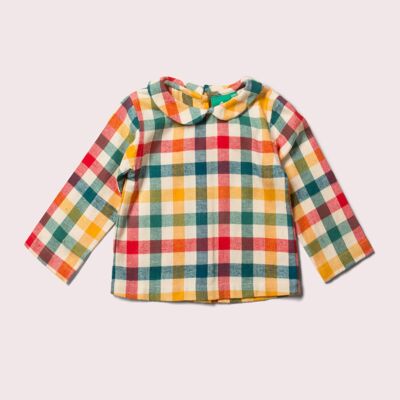 Blusa clásica de cuadros de invierno