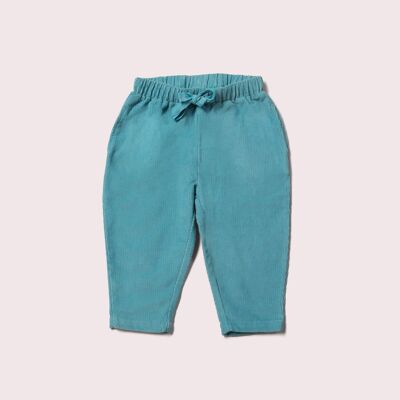 Soft Blue Cord Comfy Trousers
