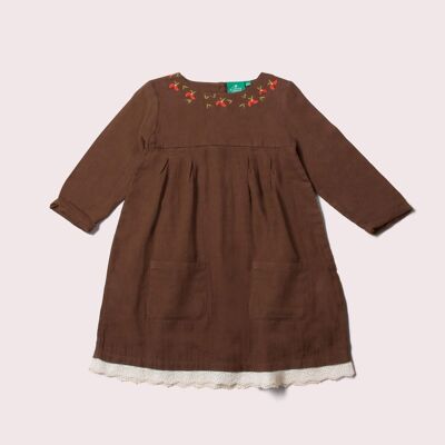 Cherry Embroidered Smock Dress