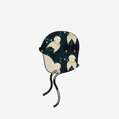 Bonnet en sherpa Hiboux d'hiver