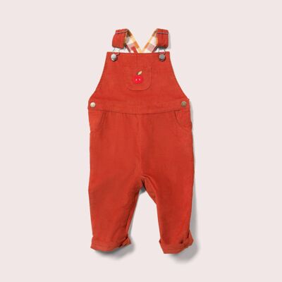 Embroidered Apple Classic Corduroy Dungarees