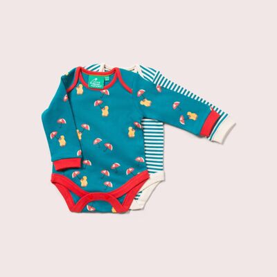 Umbrella Days Organic Baby Bodysuit Set - 2 Pack