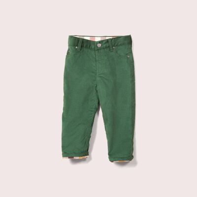 Vintage grüne Cord-Adventure-Jeans