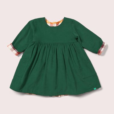 Vintage Green Day After Day Reversible Corduroy Pocket Dress