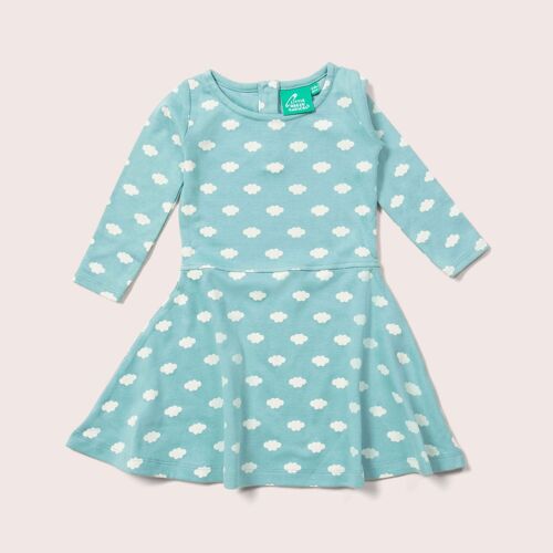 Fluffy Cloud Long Sleeve Spinny Dress