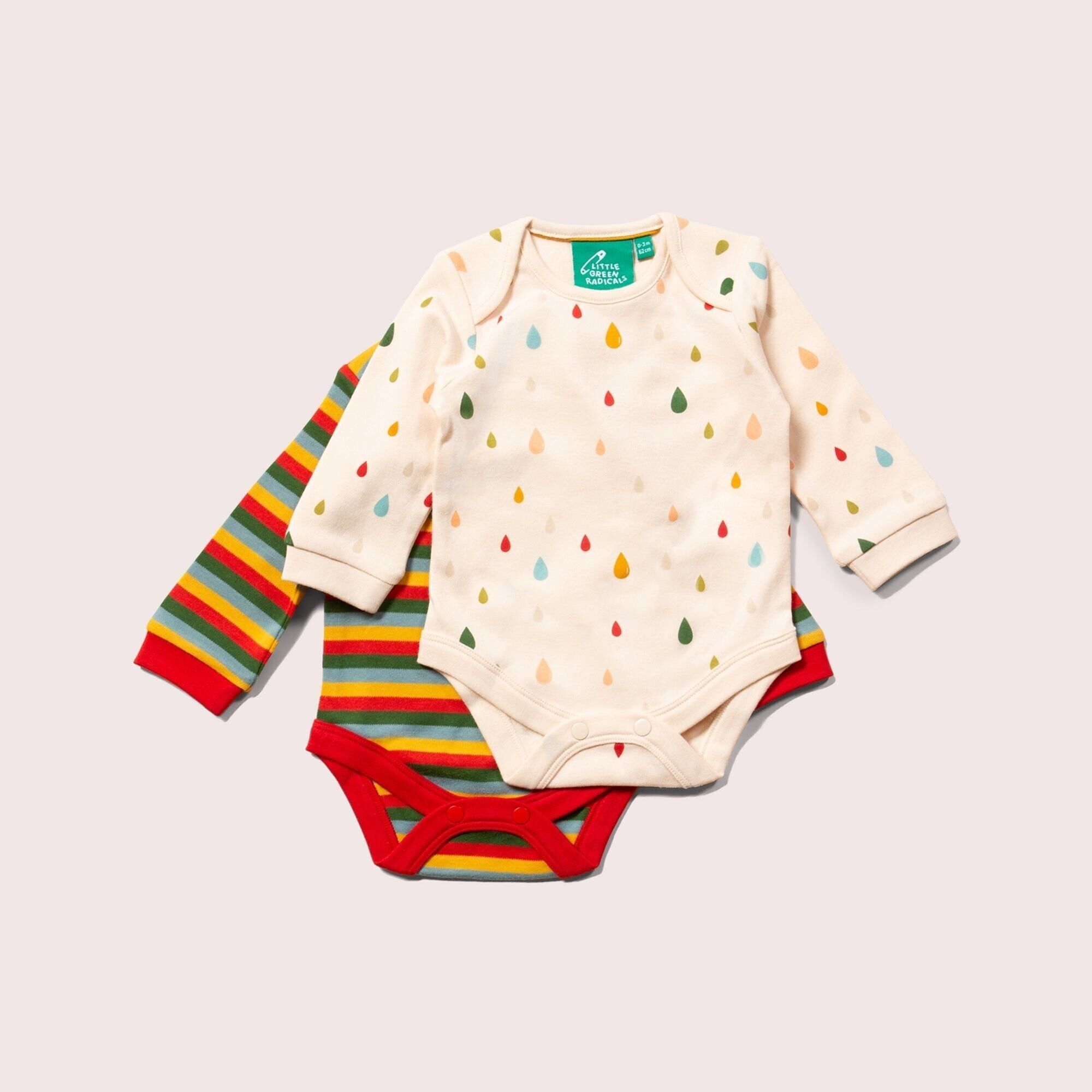 Set di body per neonati organici Drip Drop - Confezione da 2