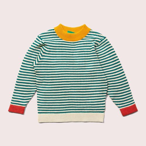 From One To Another Everglade Striped Knitted Jumper