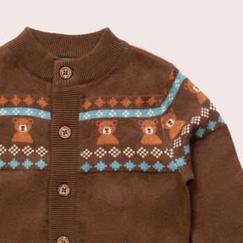 From One To Another Cardigan en tricot Fair Isle Bear 4