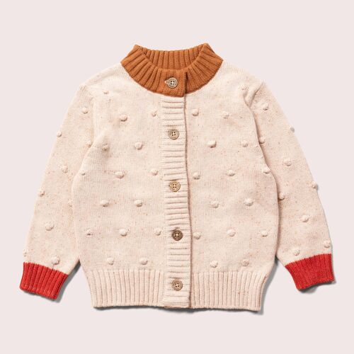 From One To Another Oatmeal Popcorn Snuggly Knitted Cardigan