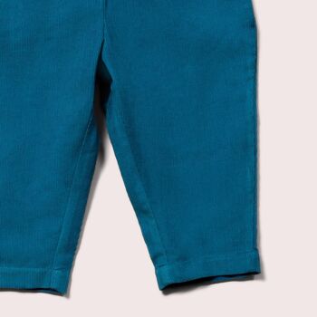 Pantalon à enfiler en velours côtelé bleu profond 3