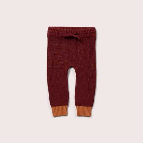Berry Tie Waist Knitted Joggers