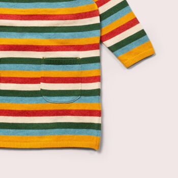 Robe pull tunique en tricot arc-en-ciel 4