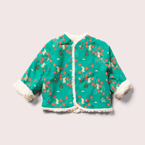 Forest Walk Collarless Reversible Cosy Jacket