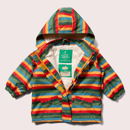 Rainbow Stripe Adventure Recycled Waterproof Winter Coat