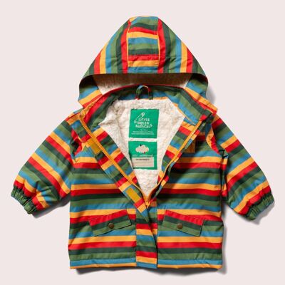Cappotto invernale impermeabile riciclato Adventure Stripe arcobaleno