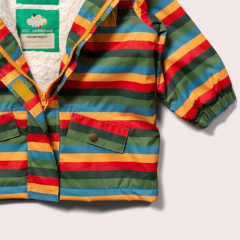 Manteau d'hiver imperméable recyclé Rainbow Stripe Adventure 5