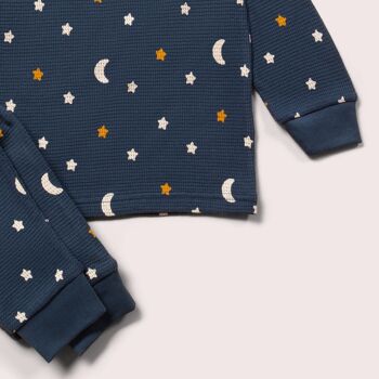 Pyjama bio bleu marine étoiles gaufrées 3
