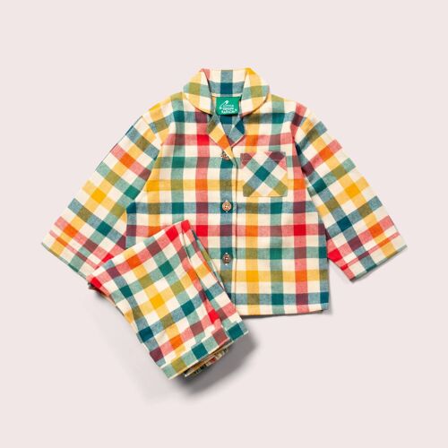 Rainbow Check Classic Button Up Pyjamas