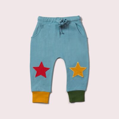Blue Sky Pantaloni da jogging con stella sul ginocchio