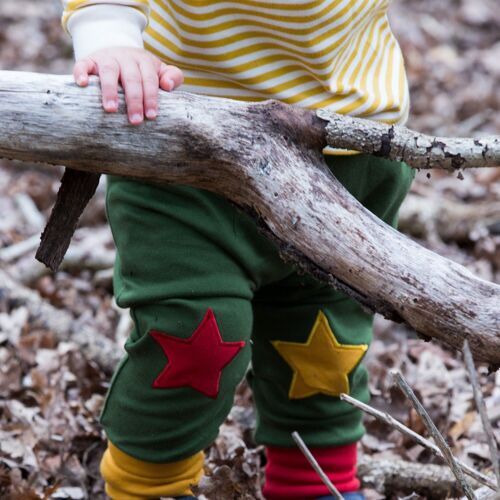 Woodland Green Knee Patch Star Joggers