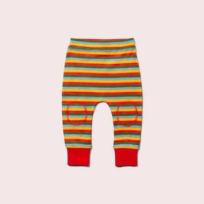 Pantaloni da jogging con toppe al ginocchio arcobaleno