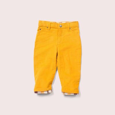 Adventure-Jeans aus goldfarbenem Cord