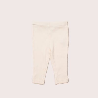 Legging Esencial Costilla Crema