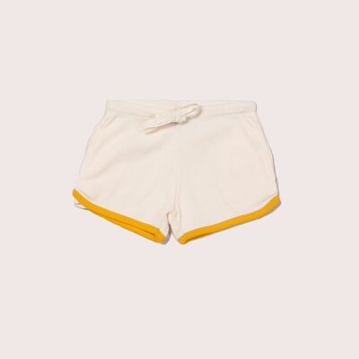 Cream Rib Essential Shorts