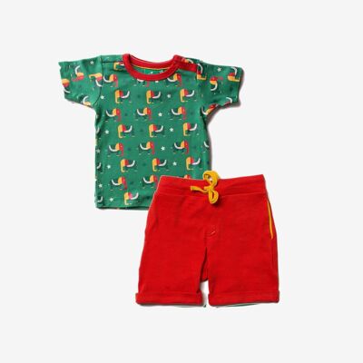 Set t-shirt con elefante dagli occhi stellati