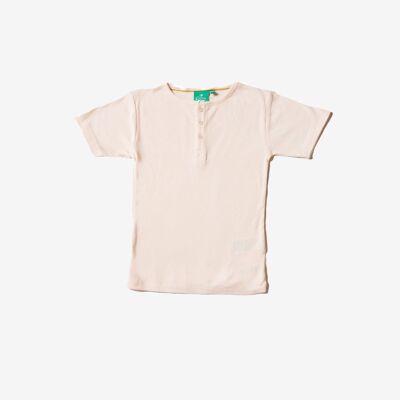 Cream Rib Short Sleeve Everyday T-Shirt