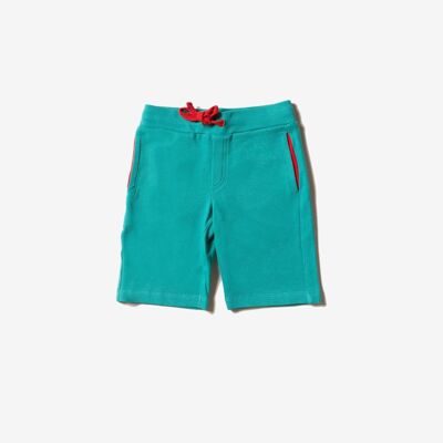Shorts de playa azul pavo real