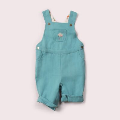 Cloud Twill Shortie Dungarees