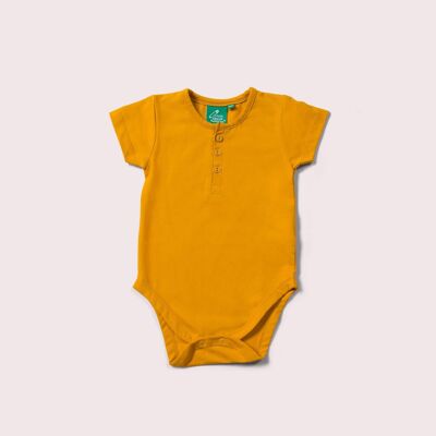 Body de bebé orgánico de manga corta dorado