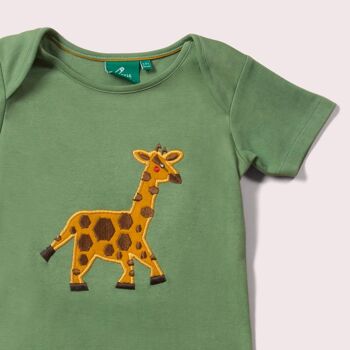 T-shirt à manches courtes appliqué Little Giraffe 3