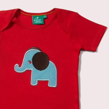 T-shirt à manches courtes appliqué petit éléphant 2