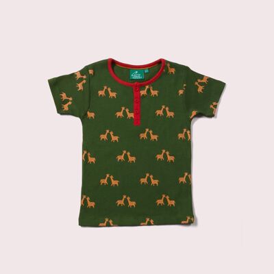 Kurzärmliges Henley-Top von Giraffe Days