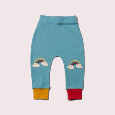 Blue Sky Pantaloni da jogging arcobaleno con toppe al ginocchio