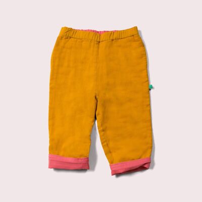 Pantaloni reversibili giorno dopo giorno oro e rosa