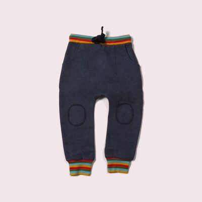 Joggers cómodos orgánicos azul marino Marl Rainbow