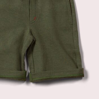 Short de jogging vert chiné confortable 4