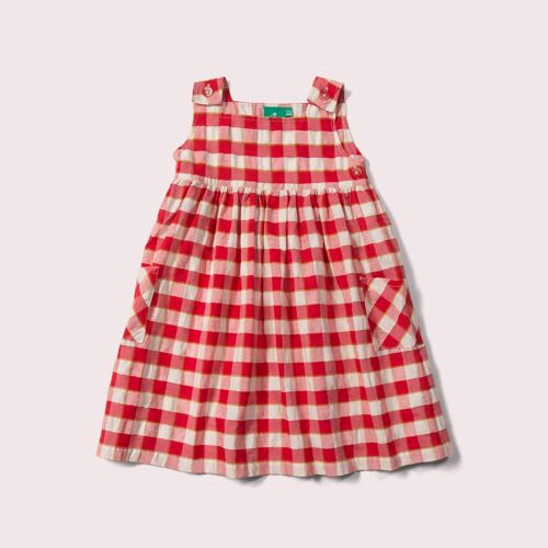 Red Check Pinny Dress s23