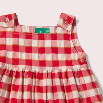 Robe chasuble rouge à carreaux s23 3