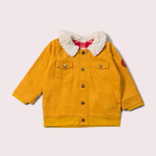 Gold Sherpa Collar Adventure Jacket