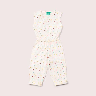 Spotty Sleeveless Summer Cropped Jumpsuit