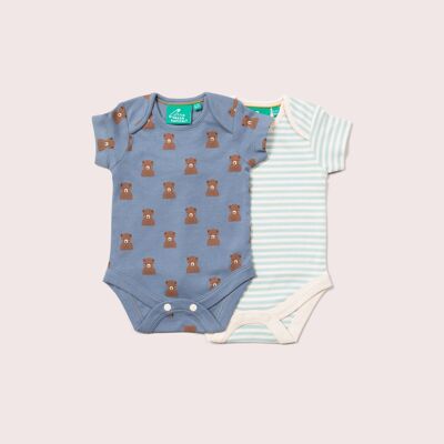 Little Bears Bio-Baby-Bodysuit-Set – 2er-Pack