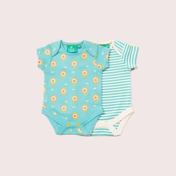 Lot de 2 cache-couches bio Tournesols pour bébé 1