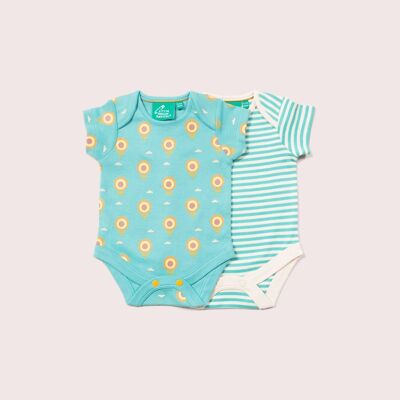Body orgánico para bebé Sunflowers - Pack de 2